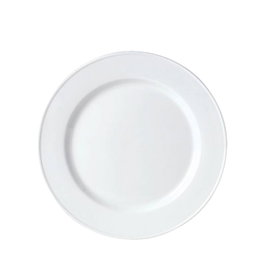 Steelite Plato Llano 25 cm - Vajilla Vitro Porcelana, Modelo Simplicity (Set de 24)