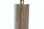 DKD Home Decor Portavelas Dorado Marron Metal y Madera Set de 3 Piezas 7.5 x 27 x 7.5 cm