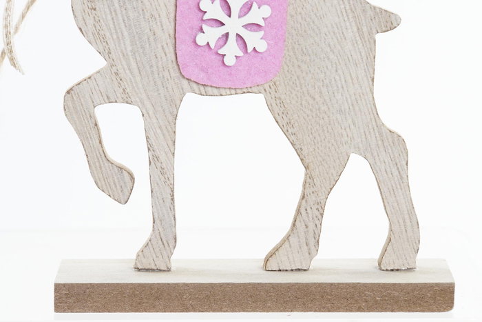 DKD Home Decor Figura de Madera Reno Surtida 12x4x19 cm
