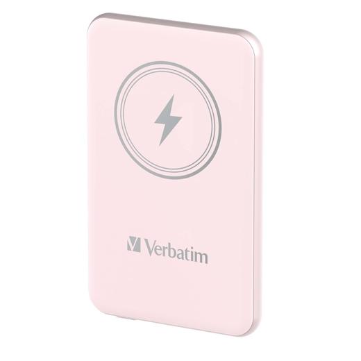 Verbatim Cargador Inalámbrico Power Bank 10000 mAh Carga Magnética 15W PD 20W USB-C Rosa Delgado Verbatim Cargador Inalámbrico Power Bank 10000 mAh Carga Magnética 15W PD 20W USB-C Rosa Delgado