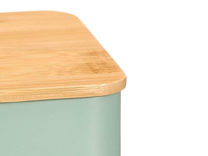 Kinvara Caja de 6 huecos con tapa de bambú Verde Menta