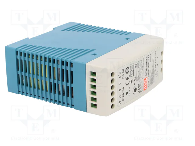 MEAN WELL MDR-40-48 Alimentador de impulso para carril DIN 40W 48VDC