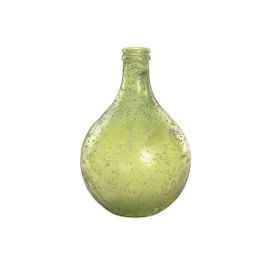 DKD Home Decor Jarrón de Cristal Reciclado Verde con Acabado Desgastado 12L