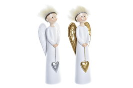 DKD Home Decor Figura de Ángel en Resina Surtida de 2 Unidades