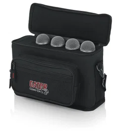 Gator Funda acolchada para 4 micrófonos