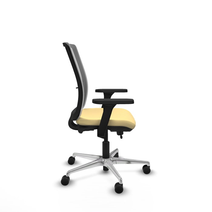 PIQUERAS Y CRESPO Silla de oficina Haches con mecanismo Sincro/Traslack, Crema y Gris