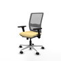 PIQUERAS Y CRESPO Silla de oficina Haches con mecanismo Sincro/Traslack, Crema y Gris