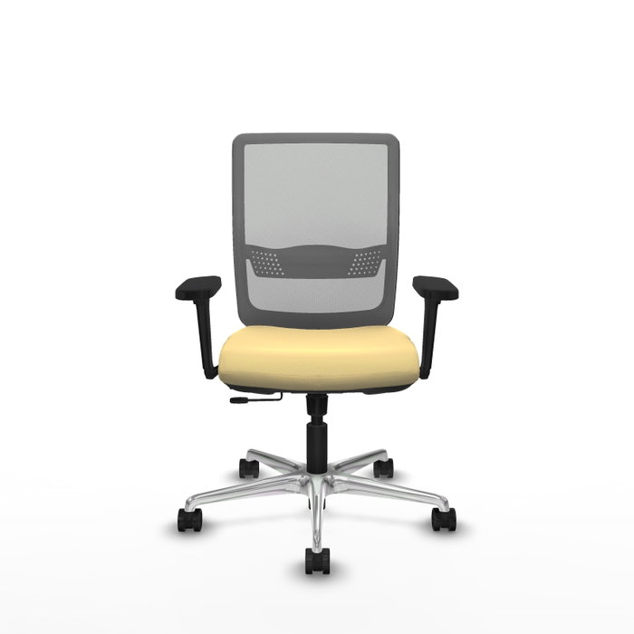 PIQUERAS Y CRESPO Silla de oficina Haches con mecanismo Sincro/Traslack, Crema y Gris