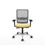 PIQUERAS Y CRESPO Silla de oficina Haches con mecanismo Sincro/Traslack, Crema y Gris