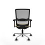 PIQUERAS Y CRESPO Silla de oficina Haches con mecanismo Sincro/Traslack, Crema y Gris