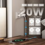 Ewent EW1318 Cargador Rápido GaN 20W USB-C y USB-A Blanco