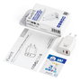 Ewent EW1318 Cargador Rápido GaN 20W USB-C y USB-A Blanco