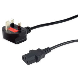 EQUIP Cable de Alimentación IEC C13 a BS 1363 Macho/Hembra, 5m, Negro, Referencia 112302