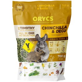 Miniorycs Alimento Completo Grain Free para Chinchillas y Degús 700gr