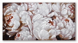 DKD Home Decor Cuadro Romántico Blanco Rosa Flores 2 Unidades 120 x 60 x 3 cm