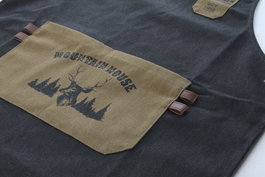 DKD Home Decor Delantal Negro Gris Claro Poliéster Algodón Lienzo 2 x 82 x 55 cm (6 Unidades)