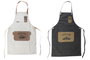 DKD Home Decor Surtido de 6 Delantales Algodón Lienzo Mountain en Negro y Gris Claro