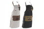 DKD Home Decor Surtido de 6 Delantales Algodón Lienzo Mountain en Negro y Gris Claro