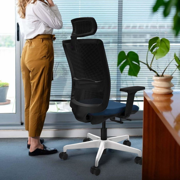 PIQUERAS Y CRESPO Silla de oficina Haches Naranja y Blanco PIQUERAS Y CRESPO Silla de oficina Haches Naranja y Blanco