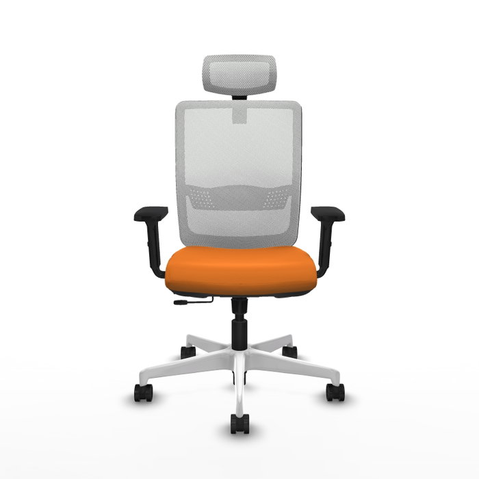 PIQUERAS Y CRESPO Silla de oficina Haches Naranja y Blanco PIQUERAS Y CRESPO Silla de oficina Haches Naranja y Blanco
