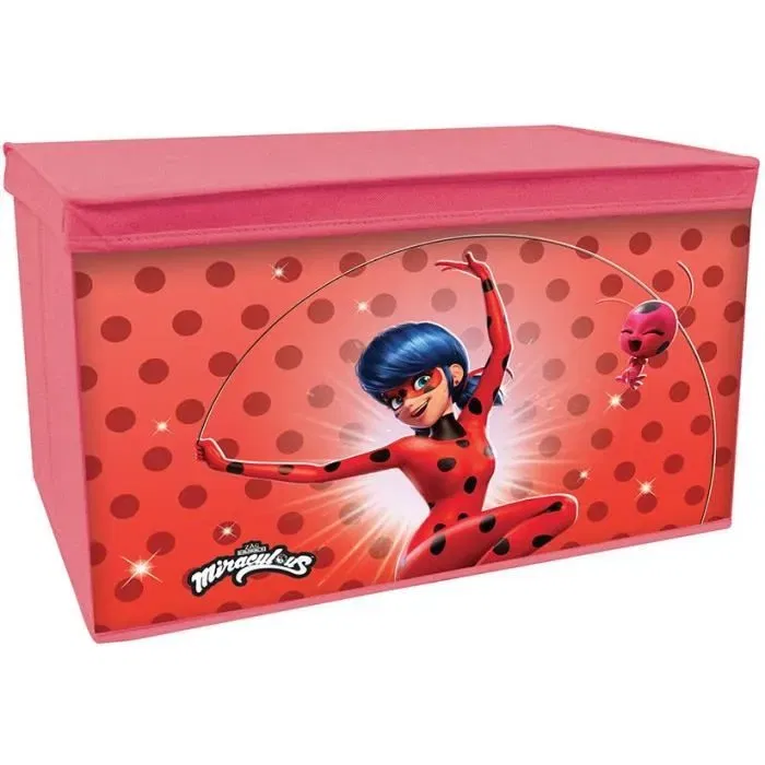 Fun House Caja de Juguetes Plegable Miraculous Ladybug 55,5 x 34,5 x 34 cm para Niños Fun House Caja de Juguetes Plegable Miraculous Ladybug 55,5 x 34,5 x 34 cm para Niños