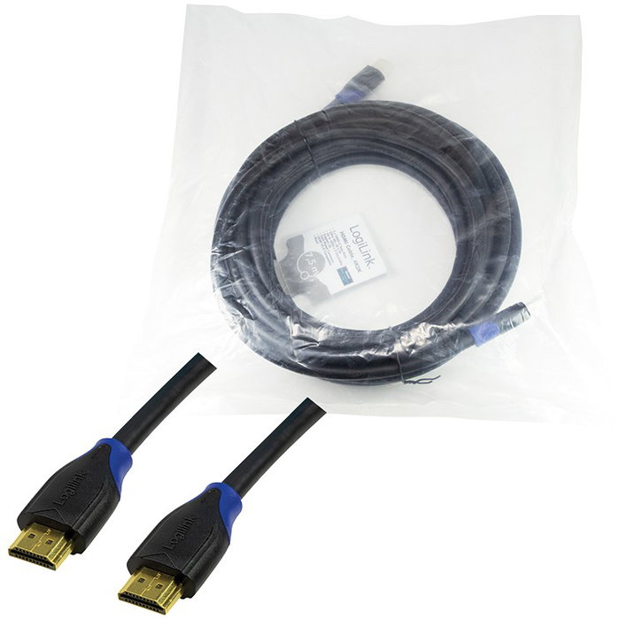 Logilink Cable HDMI 2.0 de 7,5m con Ethernet y 4K/60Hz, Negro