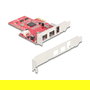 DeLOCK Tarjeta PCI Express x1 90738 a 2 Puertos FireWire 800 y 1 Puerto FireWire 400 Externa - Low Profile, Conectar y Usar, Compatible con Windows y Linux