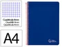 Liderpapel Cuaderno Espiral Witty A4 Tapa Dura 80 Hojas 90g Cuadro 4mm Azul Oscuro