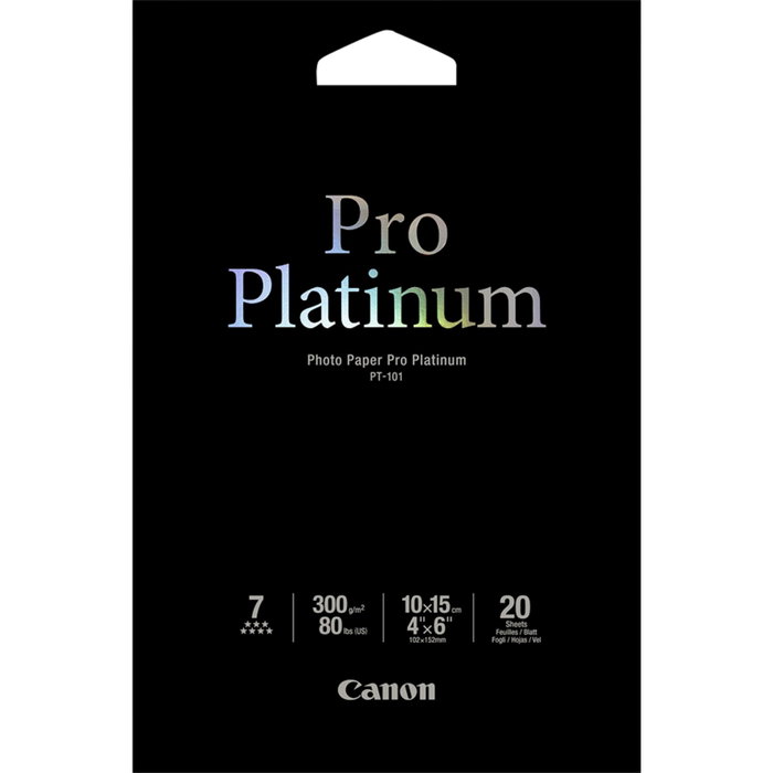 Canon Pro Platinum PT-101 Papel Fotográfico Brillante 10 x 15 cm
