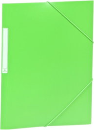 CARCHIVO Paquete de 10 carpetas con gomas y solapas verde claro