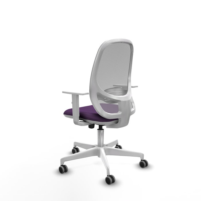 PIQUERAS Y CRESPO Silla de oficina Cilanco con mecanismo Sincro/Traslack, Morado y Gris