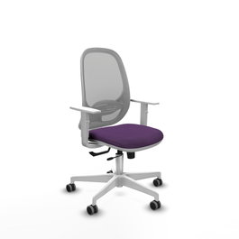 PIQUERAS Y CRESPO Silla de oficina Cilanco con mecanismo Sincro/Traslack, Morado y Gris