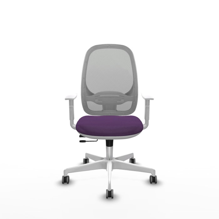 PIQUERAS Y CRESPO Silla de oficina Cilanco con mecanismo Sincro/Traslack, Morado y Gris
