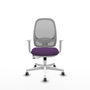 PIQUERAS Y CRESPO Silla de oficina Cilanco con mecanismo Sincro/Traslack, Morado y Gris