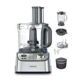 Kenwood FDM72.990SS Titanium Chef Baker XL - Robot de Cocina, 3L, Acero Inoxidable, con Exprimidor (1.5L), Licuadora (1.5L), Función de Impulso y Velocidad Variable