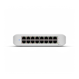 Ubiquiti USW-Lite-16-PoE Switch UniFi Lite 16 Puertos Gigabit Ethernet, 8 Puertos PoE, L2, 16 Gbit/s, Montaje Pared, Blanco