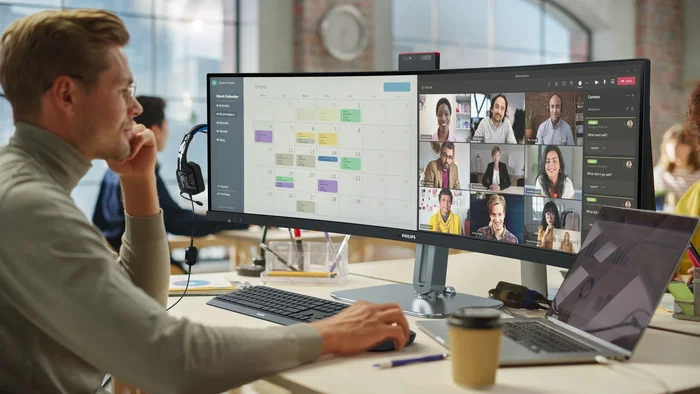 Philips 49B2U5900CH Monitor SuperUltrawide Curvo 124 cm Dual QHD USB-C KVM Cámara