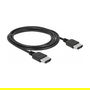 DeLOCK Cable HDMI 2 m 4K 60Hz 18Gbit/s ARC Ethernet 85217, Negro, Conector Macho Estándar (HDMI tipo A)