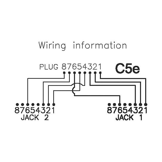 VALUE Adaptador T Cat.5e Clase D Blindado (STP) para Red Ethernet