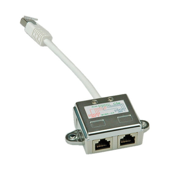 VALUE Adaptador T Cat.5e Clase D Blindado (STP) para Red Ethernet
