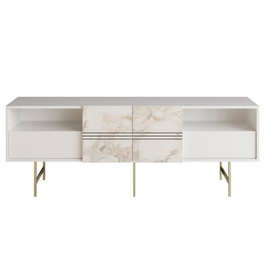 Hanah Home Soporte TV Blanco - Moderno y Glamuroso, 180x64.7x37.1 cm