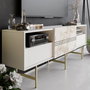 Hanah Home Soporte TV Blanco - Moderno y Glamuroso, 180x64.7x37.1 cm