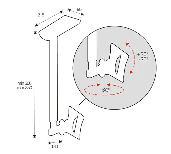 Bigben ITB OM26073 Soporte de Techo para Pantalla de 30 Pulgadas Bigben ITB OM26073 Soporte de Techo para Pantalla de 30 Pulgadas