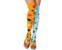 Medias Payaso Multicolor para Adultos - Accesorio Temático Circo