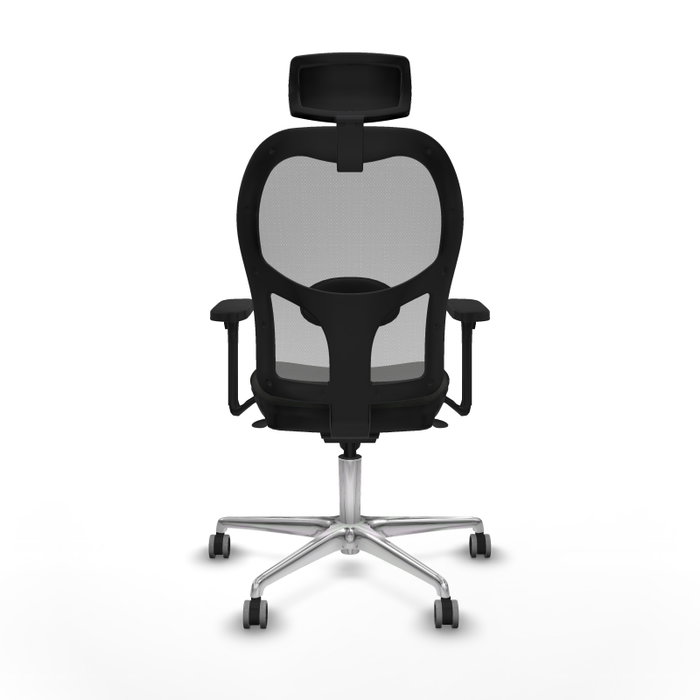 PIQUERAS Y CRESPO Silla de oficina Jorquera con mecanismo Sincro, tela negra y malla gris PIQUERAS Y CRESPO Silla de oficina Jorquera con mecanismo Sincro, tela negra y malla gris