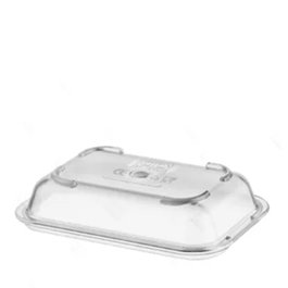 AMC Tapa de Policarbonato para Hospital/Vajilla, Translúcida, Dimensiones 14x10 cm (13.9x9.6 cm) (Set de 36)