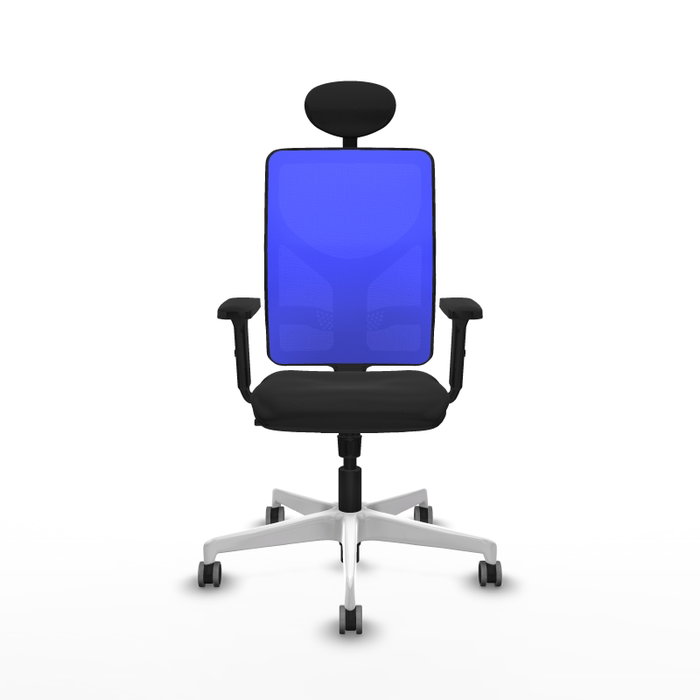 PIQUERAS Y CRESPO Silla de oficina Motilla con mecanismo Sincro, Negro y Azul