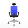 PIQUERAS Y CRESPO Silla de oficina Motilla con mecanismo Sincro, Negro y Azul
