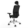 PIQUERAS Y CRESPO Silla de oficina Zulema con mecanismo Sincro/Traslack y Brazos 3D, Negro