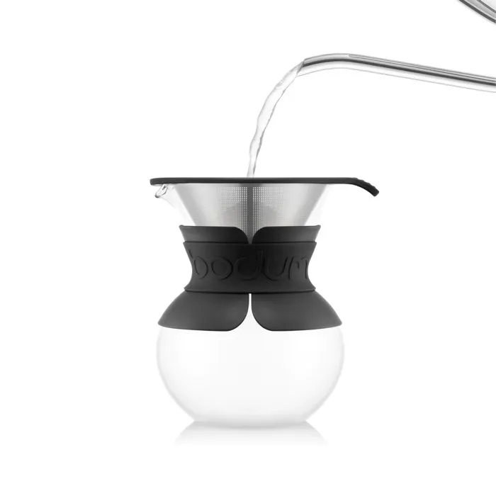 Bodum A Over Cafetera, Filtro de Malla de Acero Inoxidable Permanente, 0.5 Litros (4 Tazas), Modelo BOD0699965293512